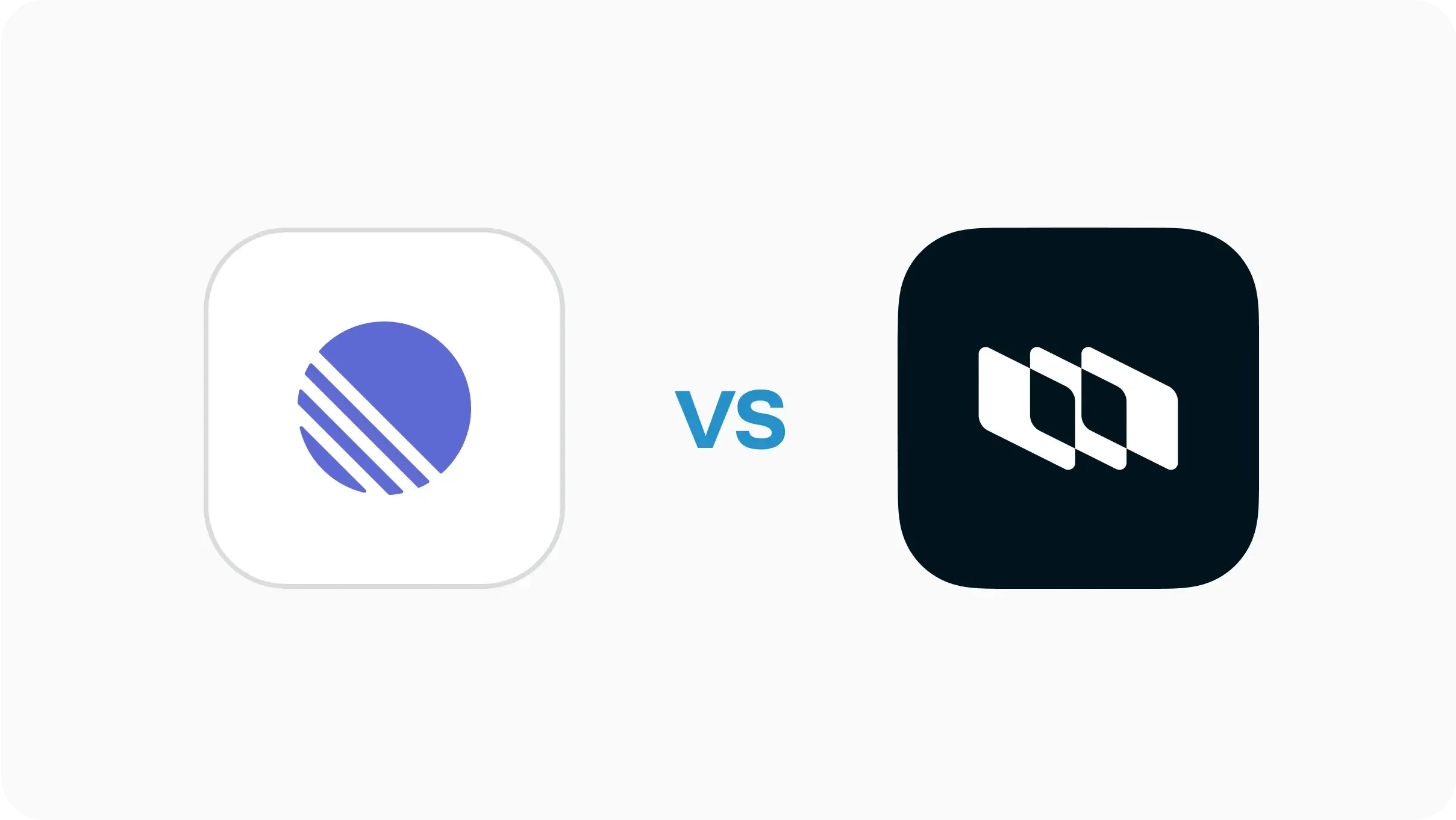 Visual comparison between Linear and WhiteLabel logos, indicating an evaluation.