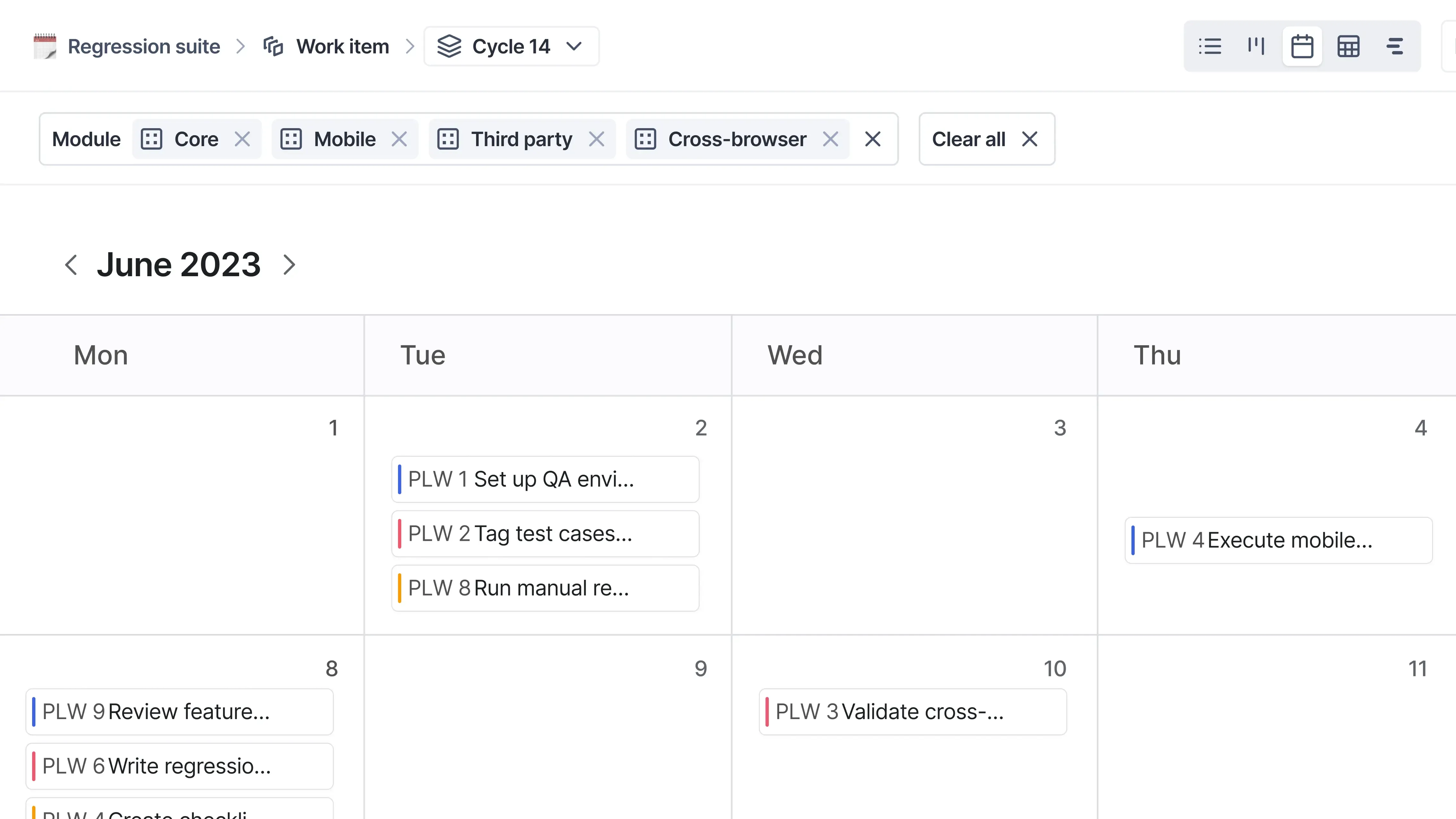QA and regression testing